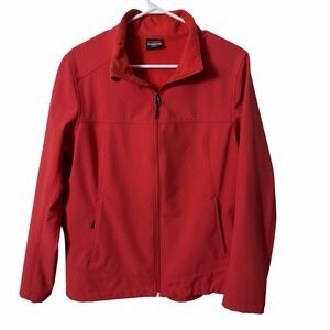 Karbon Women's L Red Softshell Ski Jacket Full Zip Brushed Lining Reflective
